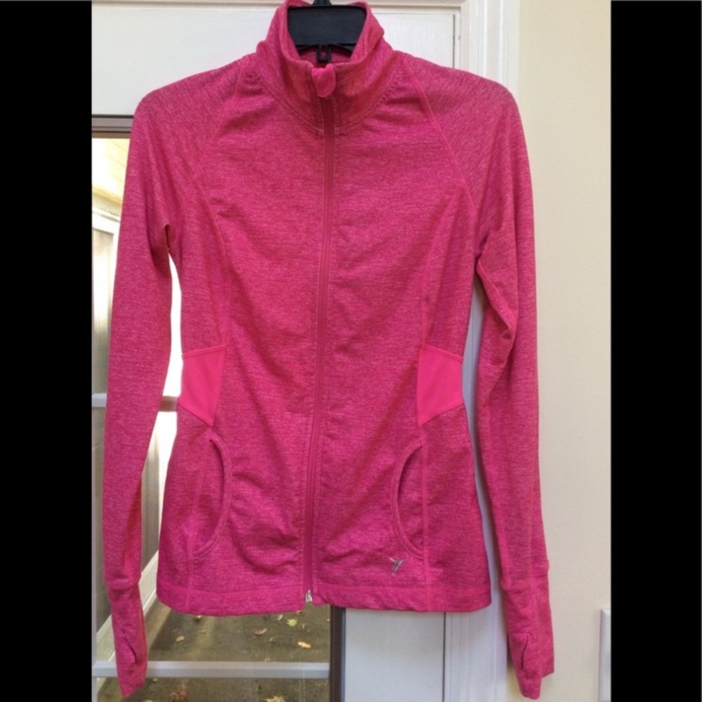 Old Navy Active Vibrant Pink Heather Athletic Jacket sz XS